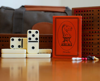 5-in-1 Travel Game Set: Chess, Backgammon, Cards, Dominoes & Cribbage